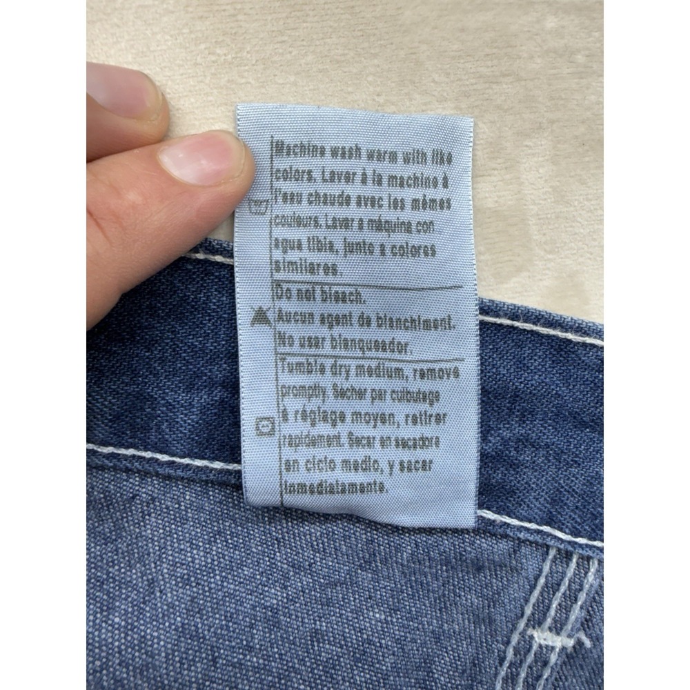 Carhartt B28 DST Denim Carpenter Shorts Mens 42 Blue Dark Stone Wash Work Jorts - Picture 7 of 7